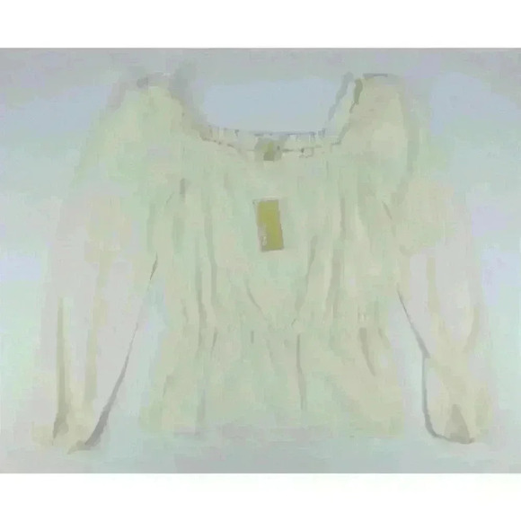 NWT $88 Michael Kors Womens M Off -the-shoulder Top - Picture 1 of 4